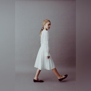 NWT ZARA GIRLS LACE SHIRT WITH EMBROIDERY